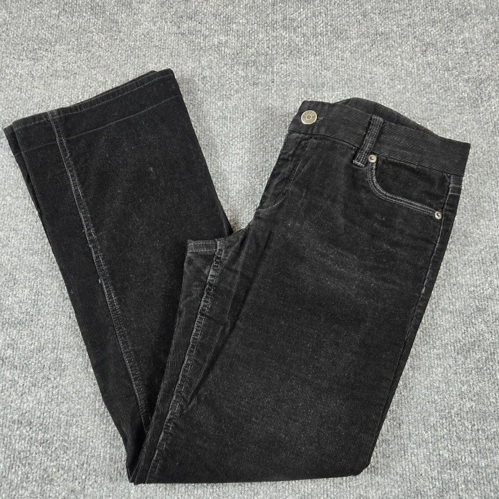 J.Crew Vintage Stretch Cords Pants Womens 30 Black Corduroy Bootcut RN 77388